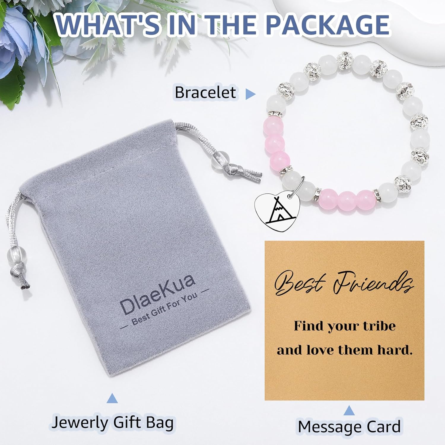 Friendship Bracelets Gifts for Friend Bestie Bracelet for Women Beaded Bracelet Jewelry Long Distance Friendship Gifts for Friend Sister Birthday Gift for Bff Mothers Day Christmas Birthday Gift - Image 7