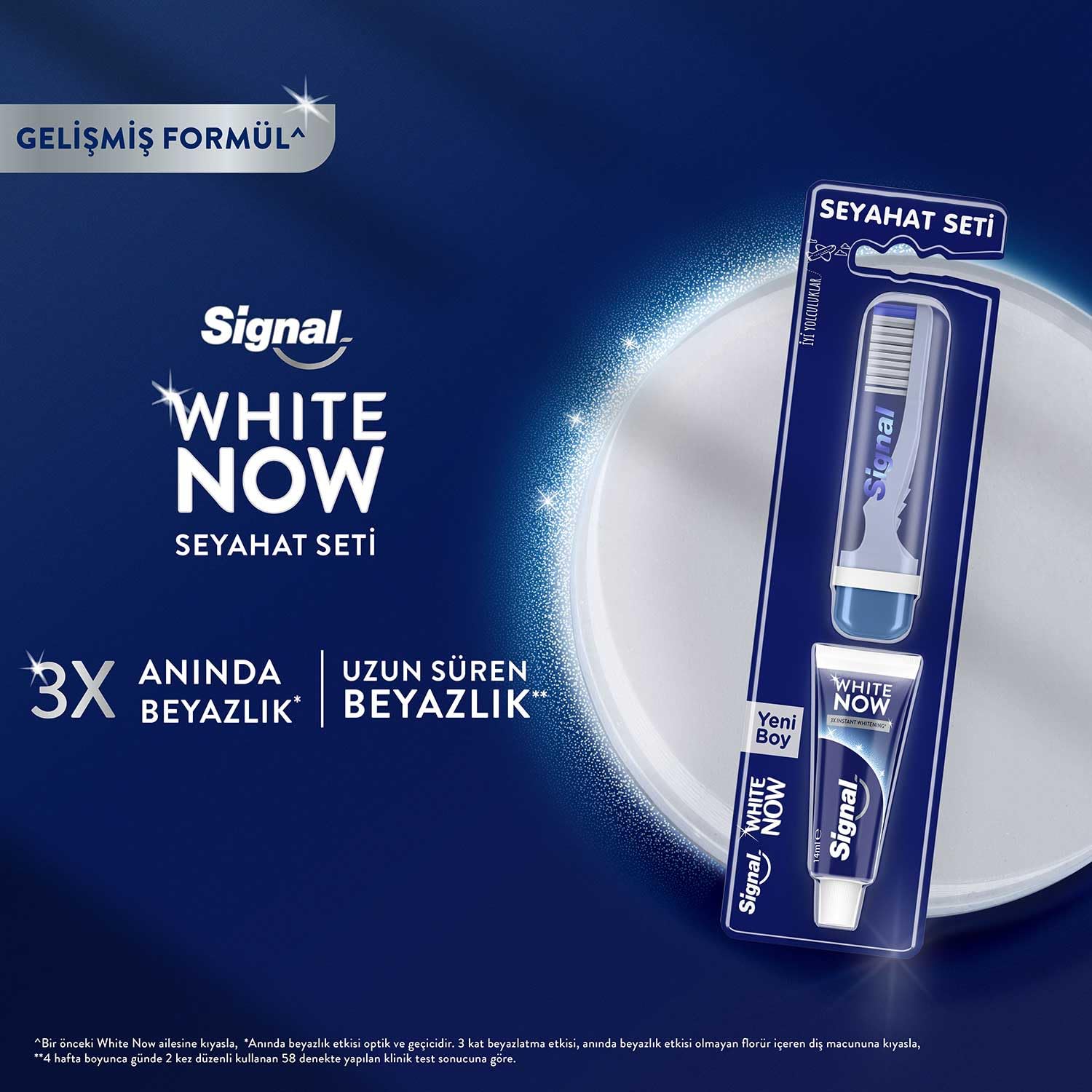 Signal White Now Diş Macunu 14 ml + Diş Fırçası Seyahat Seti