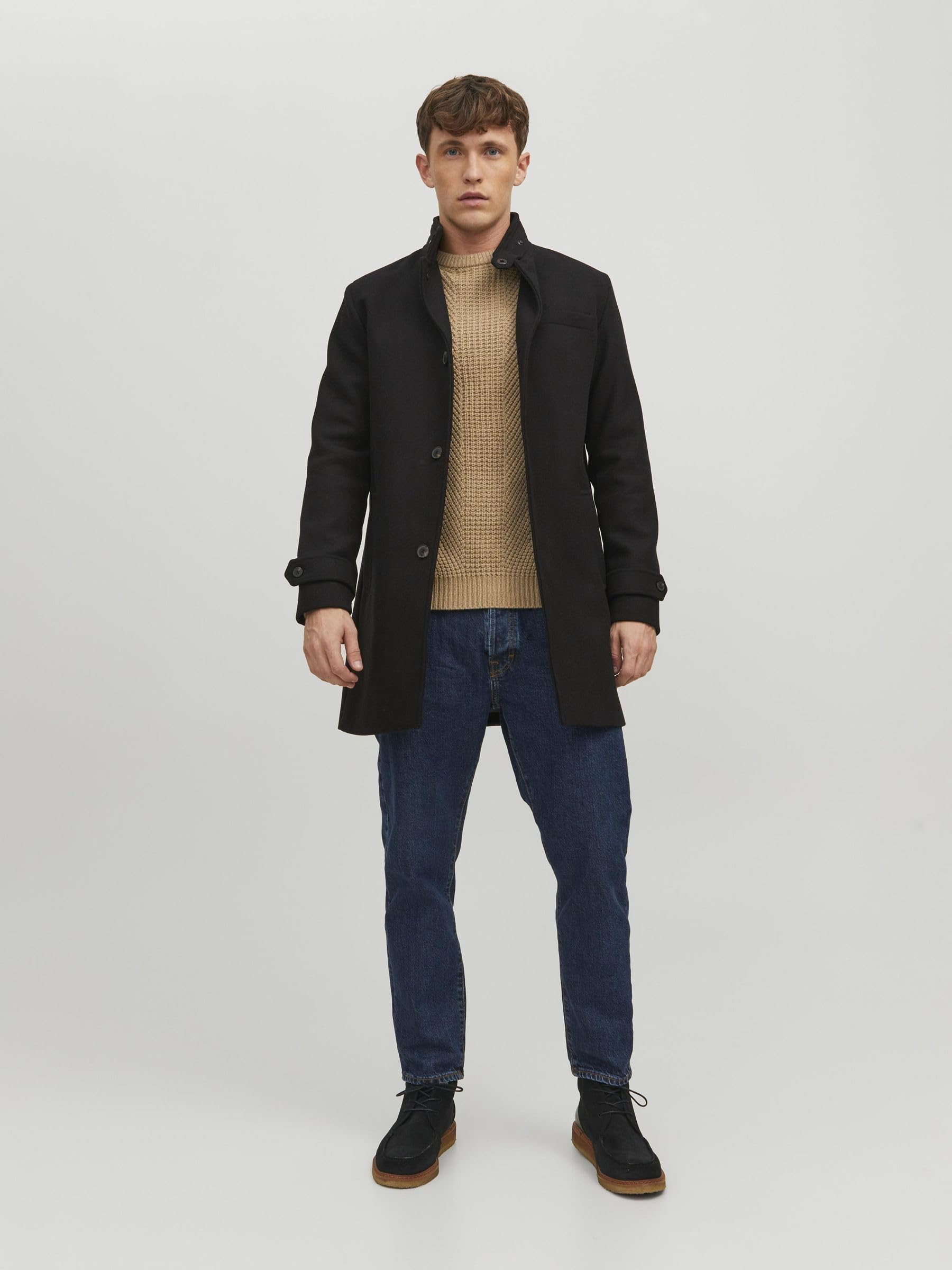 JACK & JONES Premium Coat Coat | Regular Fit, Semplice, Maniche lunghe, Lungo, Casual, Non lavare
