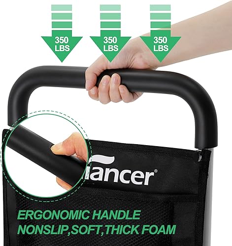 Miniatura 5 de RELIANCER Barandilla de seguridad de cama para adultos mayores, mango ajustable para asistencia de cama para cualquier cama, barandillas laterales