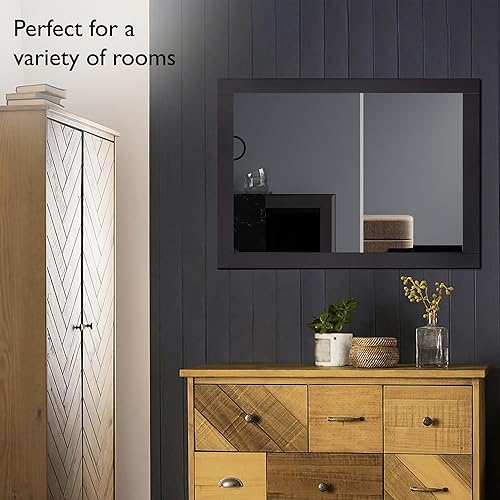 Miniatura 4 de Design House 547083-ESP Shorewood - Decoración de pared rectangular con marco de madera tradicional, para sala de estar, dormitorio, espejo de