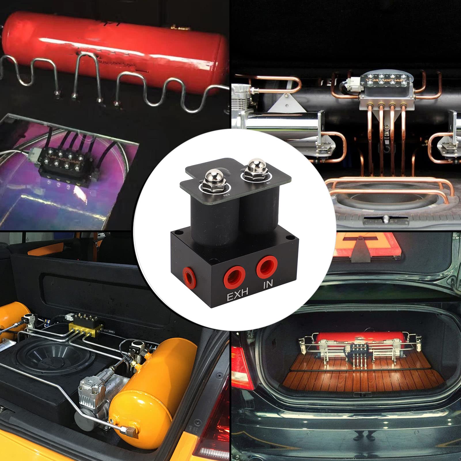 Amazon | XTevu ユニバーサル 1 4 NPT 12V 制御エアバッグ