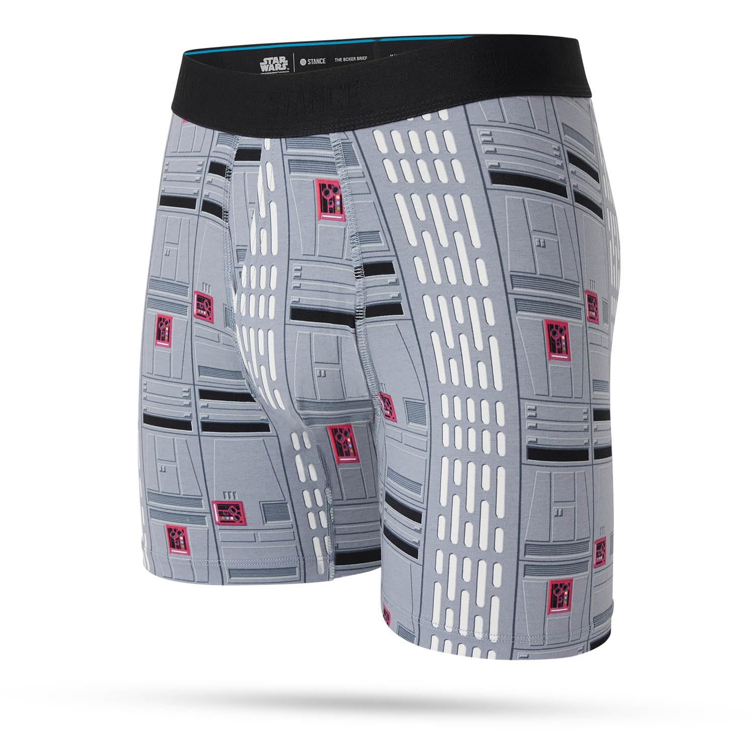 Stance Men's Grey Death Star Boxer Briefs Star Wars Patterned Shorts Underwear Medium