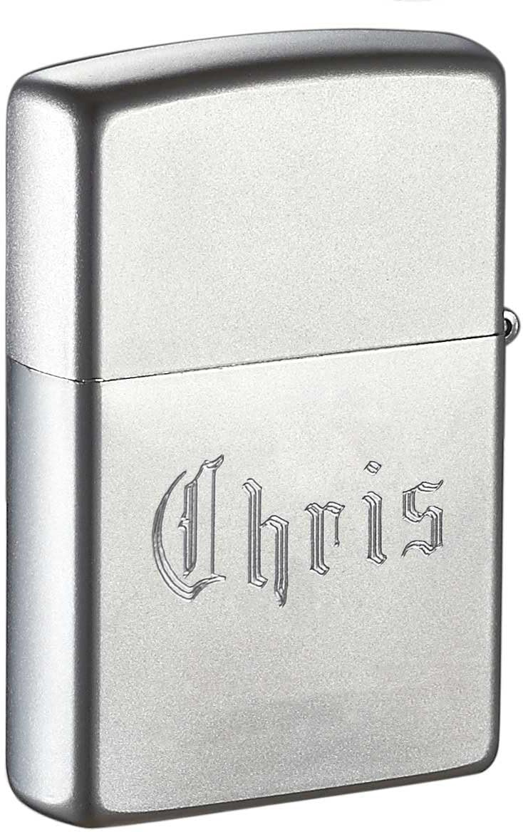 Personalized Set of 3 Zippo Lighters with Free Engraving in Old English Font