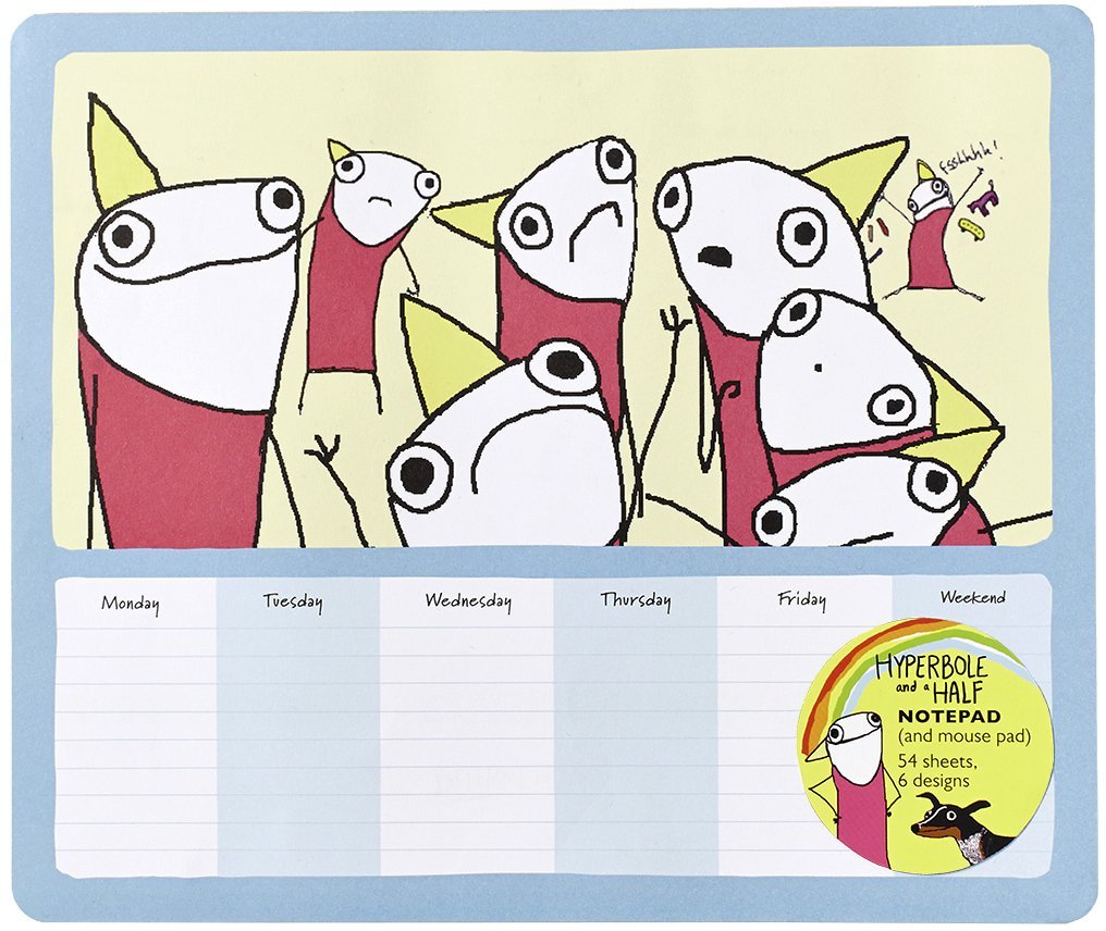 Hyperbole and a Half Notepad (and Mouse Pad): 54 Sheets, 6 Designs (Stationary) (Stationery) by Allie Brosh (3-Feb-2015) Paperback