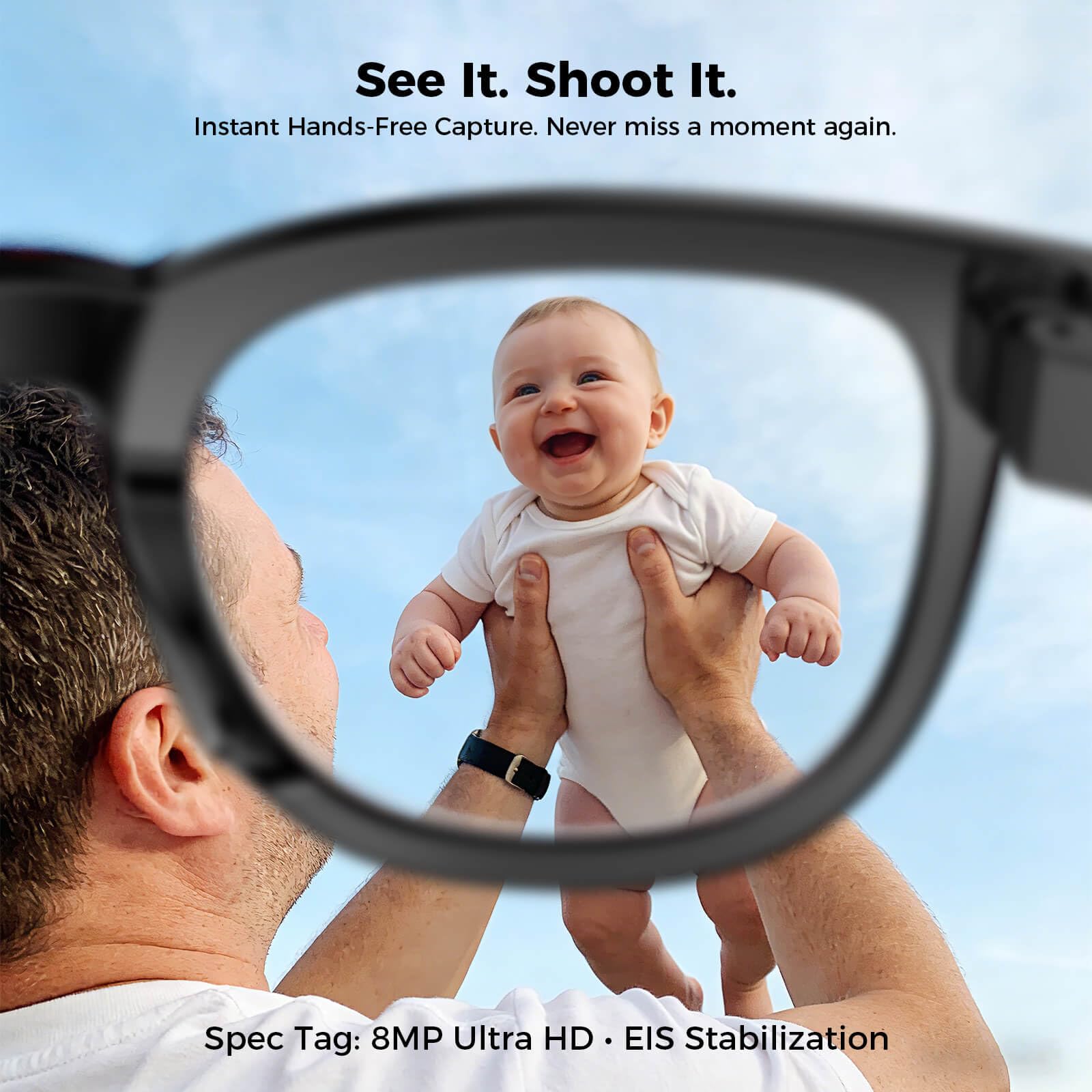 2026 Smart AI Glasses, 8MP 4K POV Camera, AI Assistant, HD Video, Voice Recorder, Meeting Transcriber, Translation, Open-Ear Bluetooth, Photochromic + Extra Blue Light Lenses for Travel & Vlogging — view 4