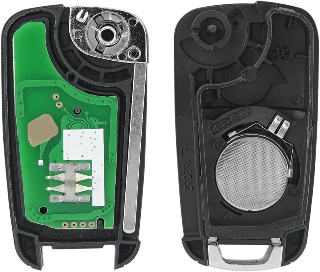 Key Cut Service + 5 Button Remote Keyless Entry Flip Key Fob Replacement for Chevrolet Camaro, Camaro Convertible, Cruze, Equinox, Impala, Malibu, Sonic 2010-2016 FCC ID: OHT01060512