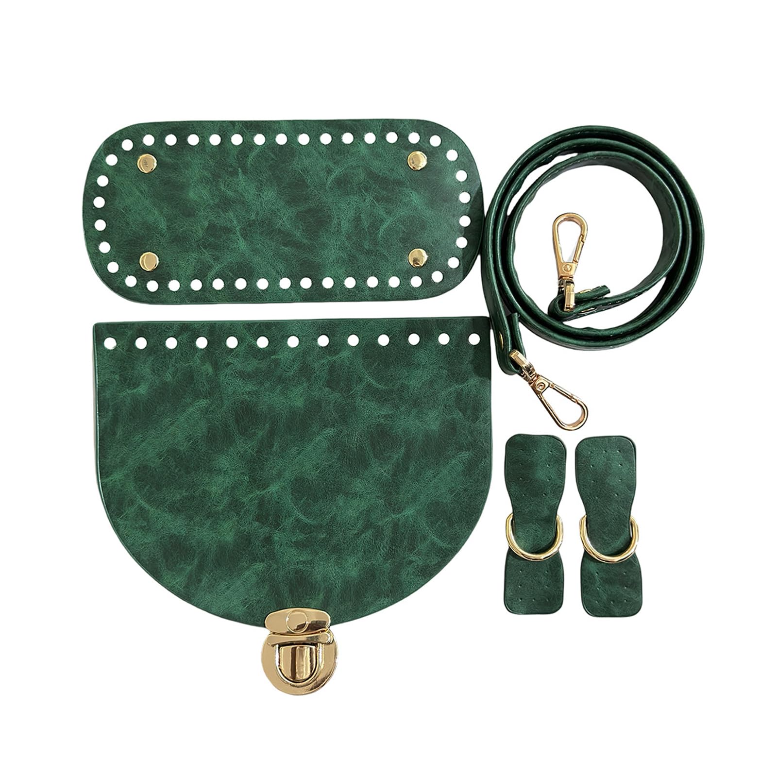 HDOYTXXM Bag Making Set Diys Leather Bags Knitting Set Shoulder Strap Top Zipper for Crochet Handbags Shoulder Bags Leather Purse Handles for Bag Making