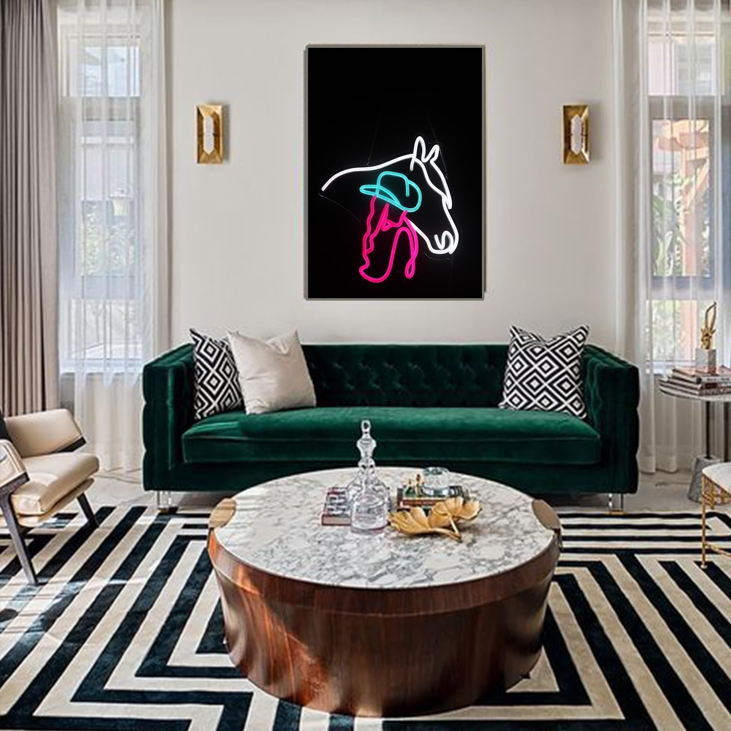 Cavallo LED neon segno dimmabile lampada decorativa per bar salotto barbieri festa di matrimonio sala da gioco Natale arte parete decorazione USB alimentato