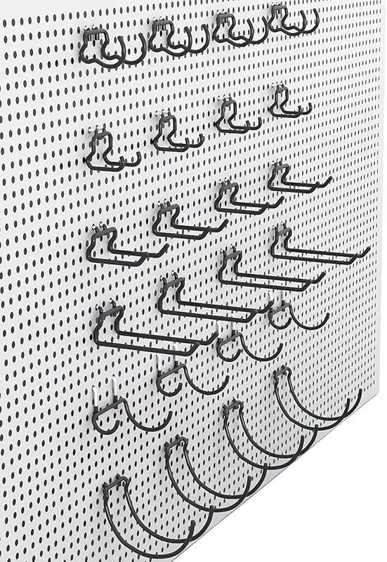 24 Pack Pegboard Hooks Heavy Duty Pegboard Drill Holder Power Tool Holder, Value Set, Large Pegboard Accessories and Hooks for Tools, Power Drills, Art and Craft Supplies etc