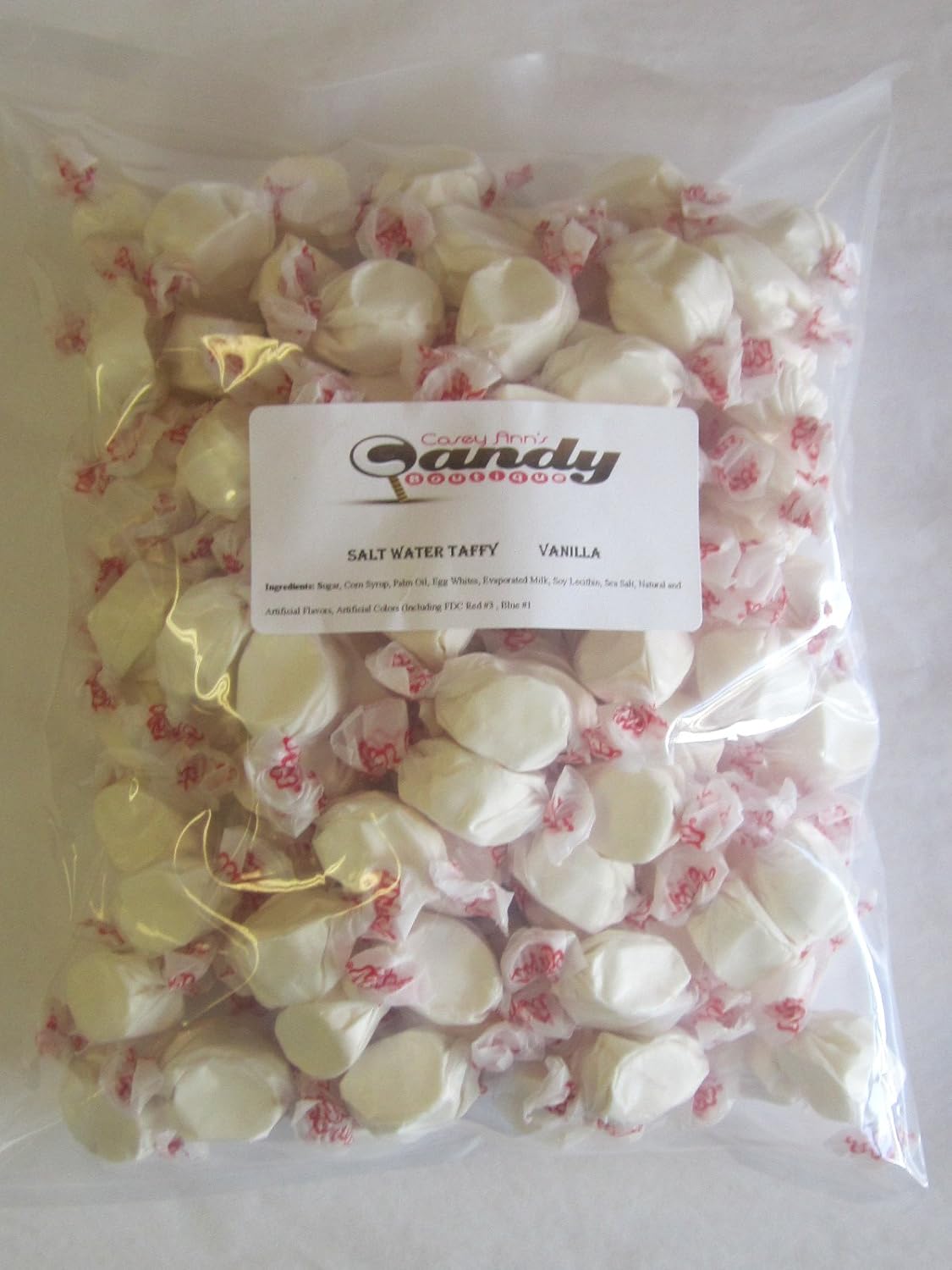 Vanilla Flavored Taffy Town Salt Water Taffy 2 Pounds