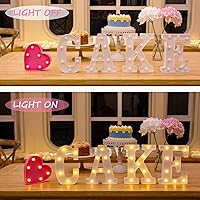 Vista 3 de Letras iluminadas, letras con luces LED de 26 letras del alfabeto, letra decorativa iluminada, letras de marquesina LED que funcionan