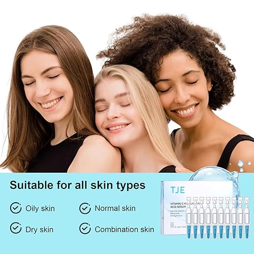 Miniatura 9 de TJE Suero de ácido hialurónico al 5% para la cara con vitamina C Suero ultra hidratante antienvejecimiento Hidratante para piel seca y sensible