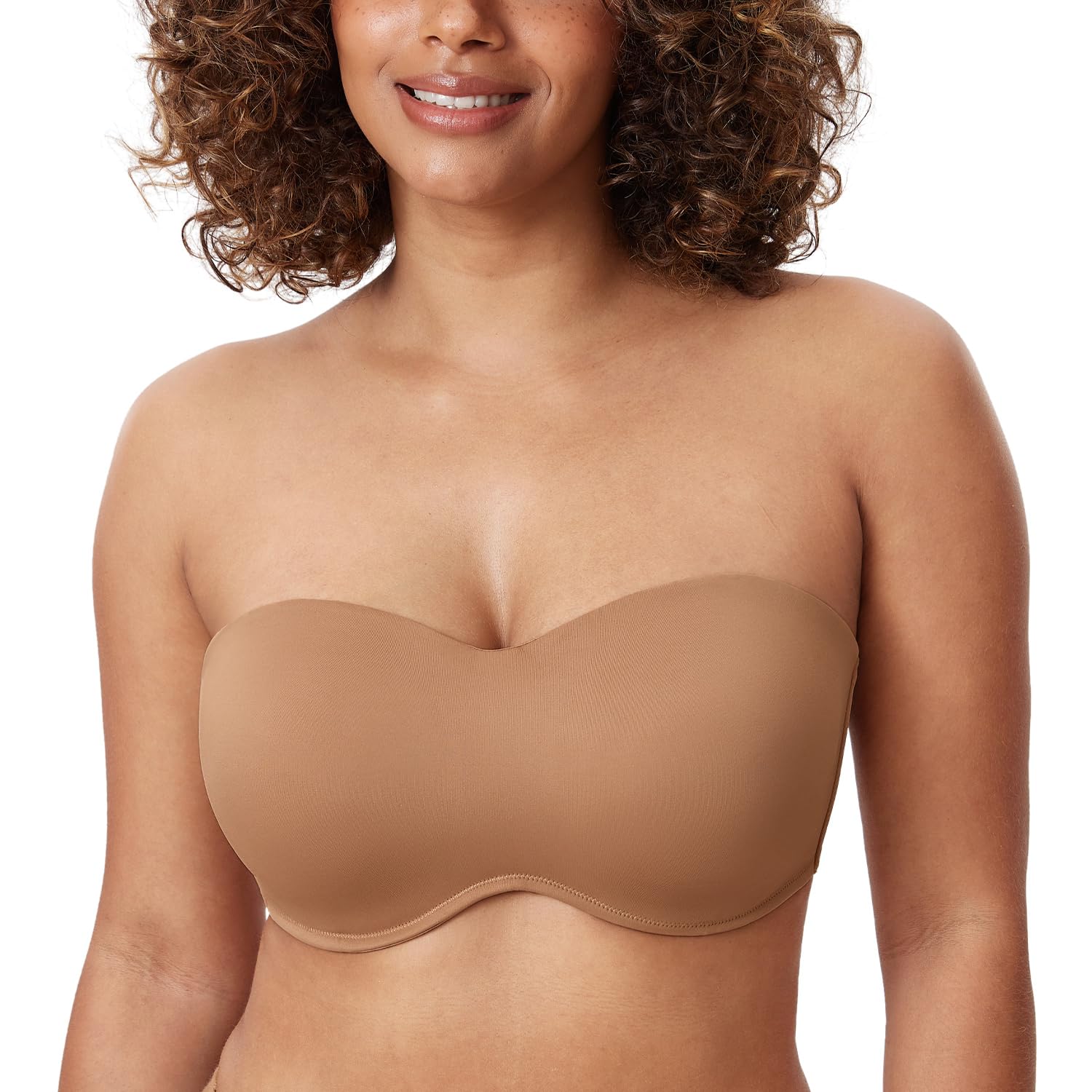 DELIMIRA Women's Strapless Bandeau Minimizer Bras