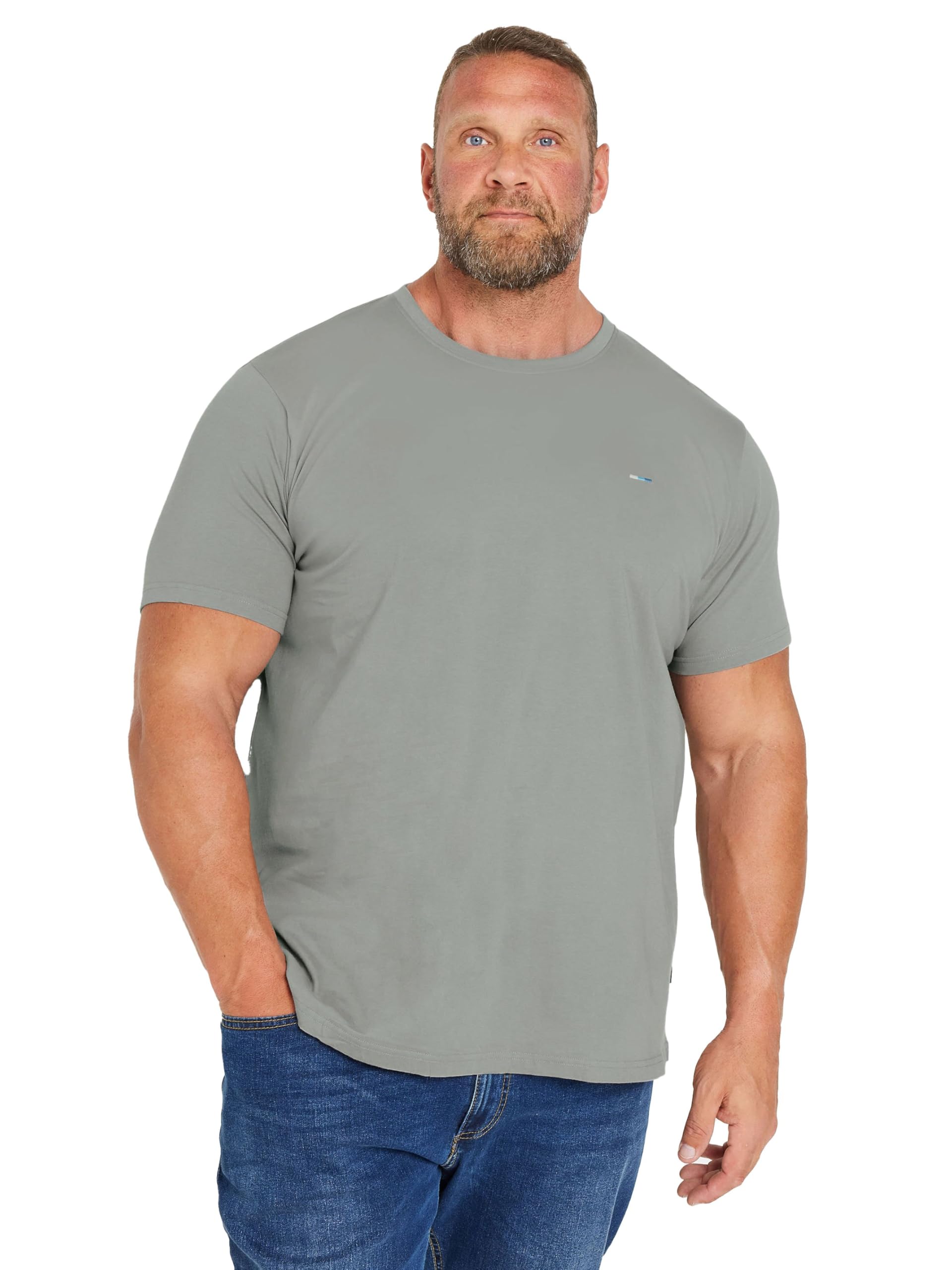 Badrhino Grey Big & Tall Ultimate Core T-Shirt - Men's - Plus Curve 5XL-6Xl Plus