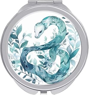 Leaf Snake Travel Makeup Mirror Portable Comp...