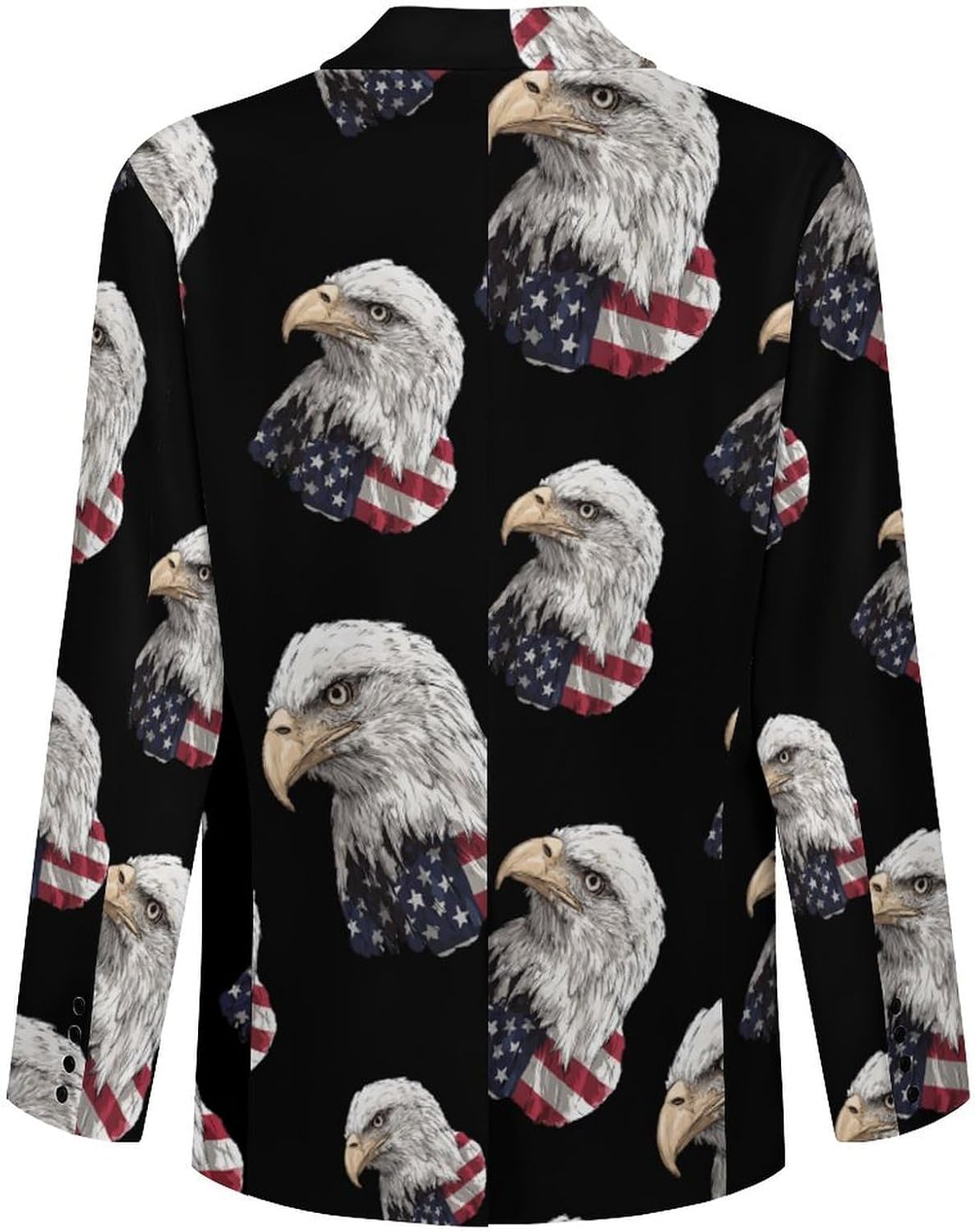 U.S.A. Flag Bald Eagle1 Classic Suits Blazer for Men Business Tuxedo Jacket