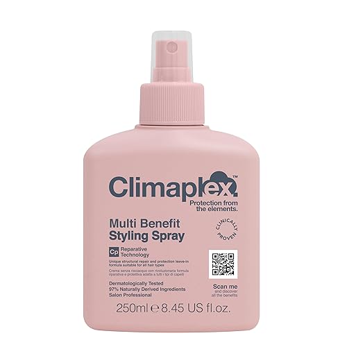 Climaplex Spray de peinado multibeneficio Control de encrespamiento antihumedad Ayuda a fortalecer y prevenir daños por calor Contiene beneficios