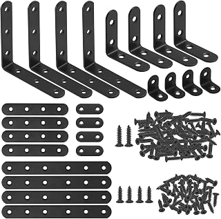 134Pcs Black Corner BrMLK Set L Shape MLK Furniture Repair 110Pcs Screws