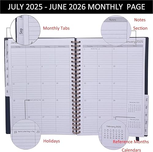 Miniatura 2 de Agenda diaria 2024-2025, planificador semanal y mensual, planificador de 18 meses de julio de 2024 a diciembre de 2025, agenda calendario 2024-2025,