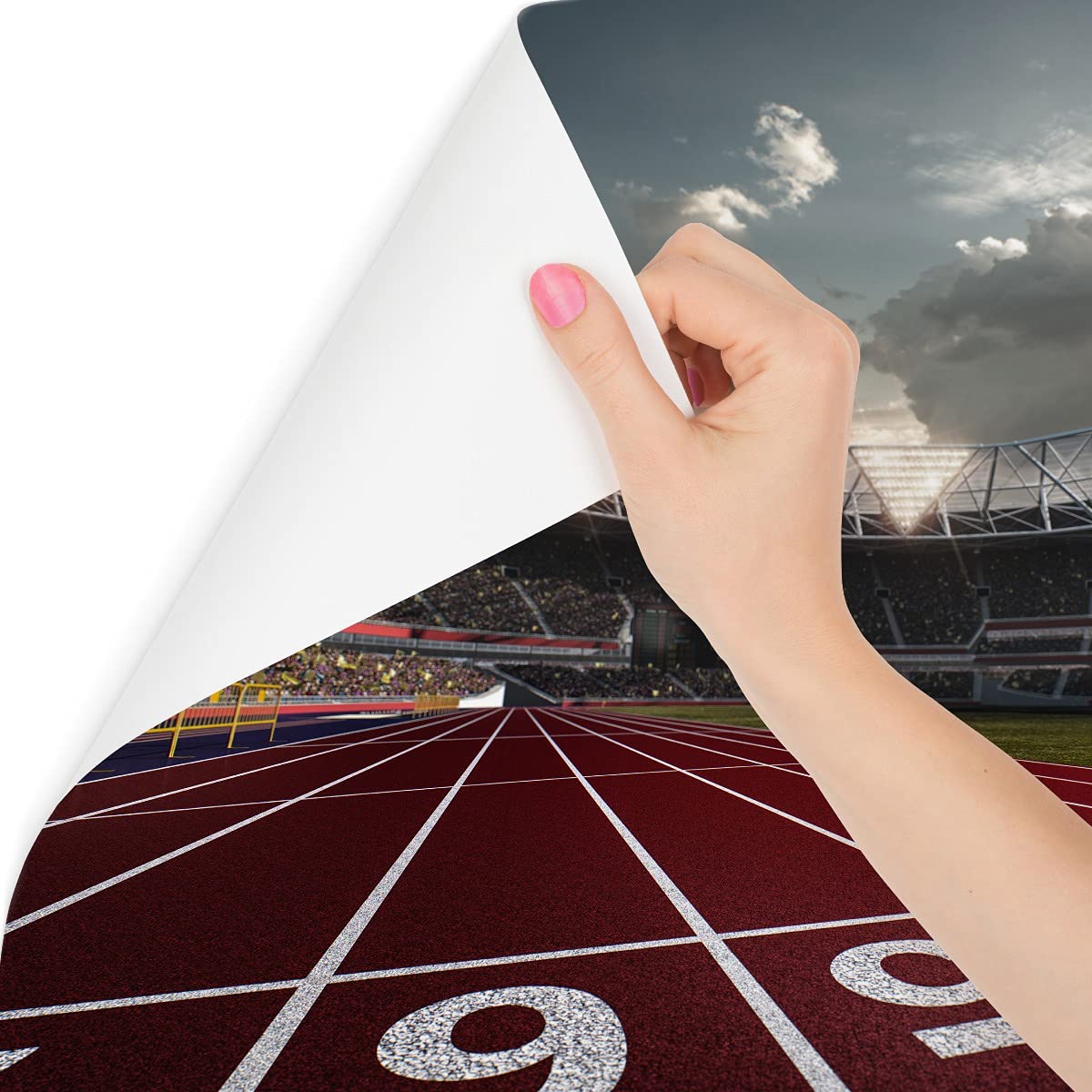 Muralo Tapeta z włókniny bieżnia, sport, stadion piłkarski, XXL – 368 x 254 cm