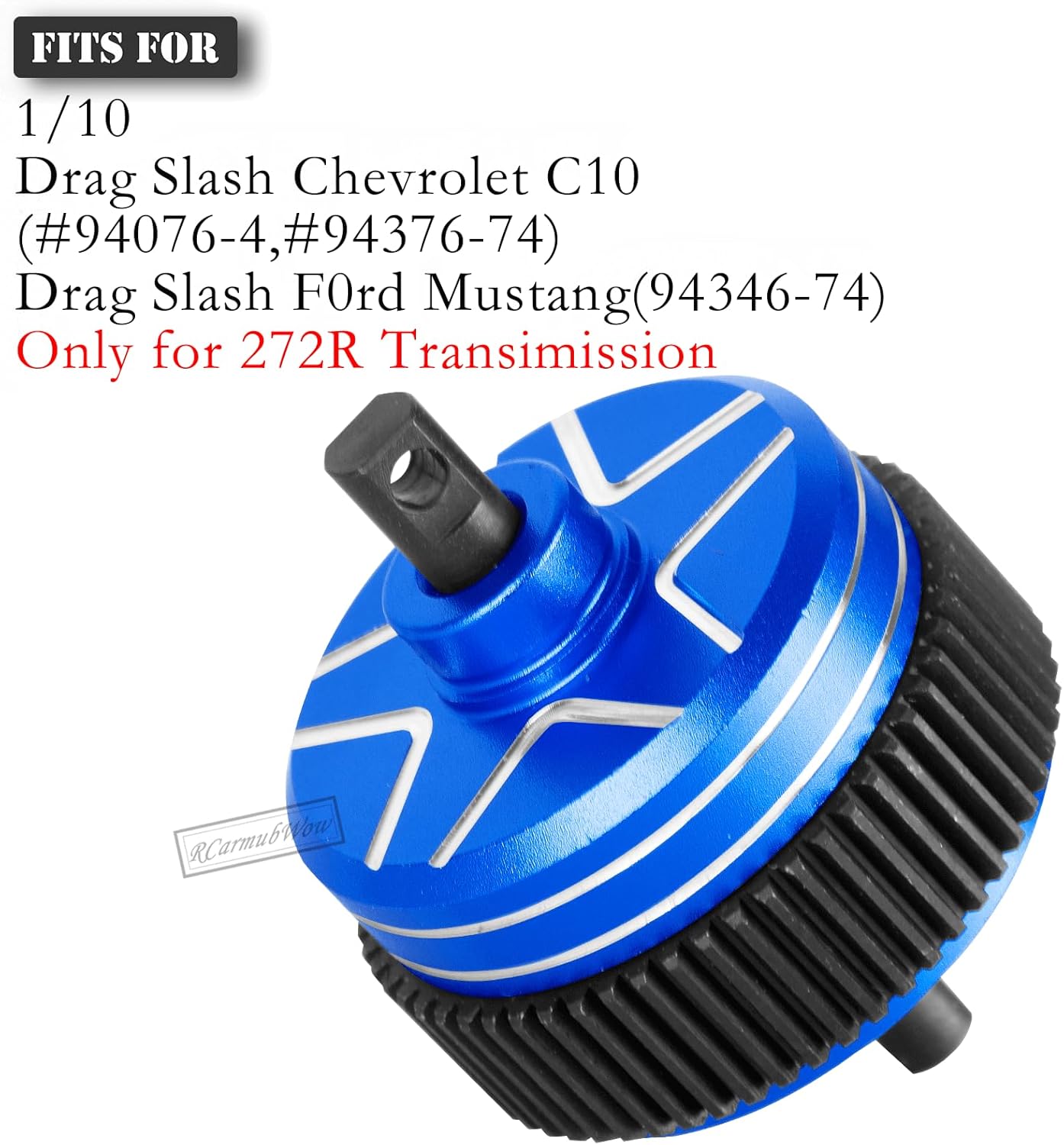RC Differential Upgrades Part for 1/10 Drag Slash Chevrolet C10 & F0rd Mustang(Only for 272R Transimission),Alloy Aluminium w/Steel Gear Diff Hops Up,Replace #9480,Navy Blue