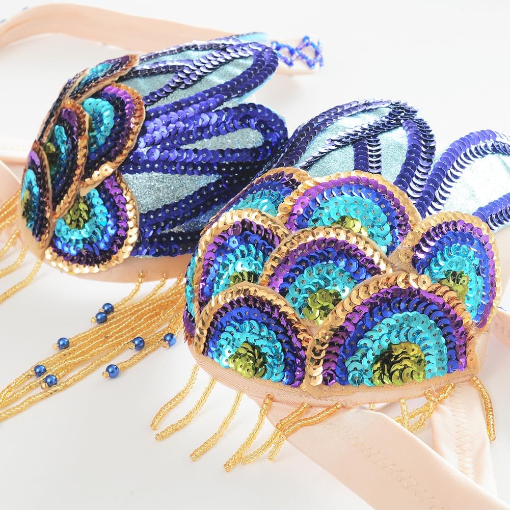 ROYAL SMEELA Belly Dancer Costumes for Women Belly Dance Bra and Belt Dancing Bellydance Costume Sexy Carnival Bra Belt - Image 2