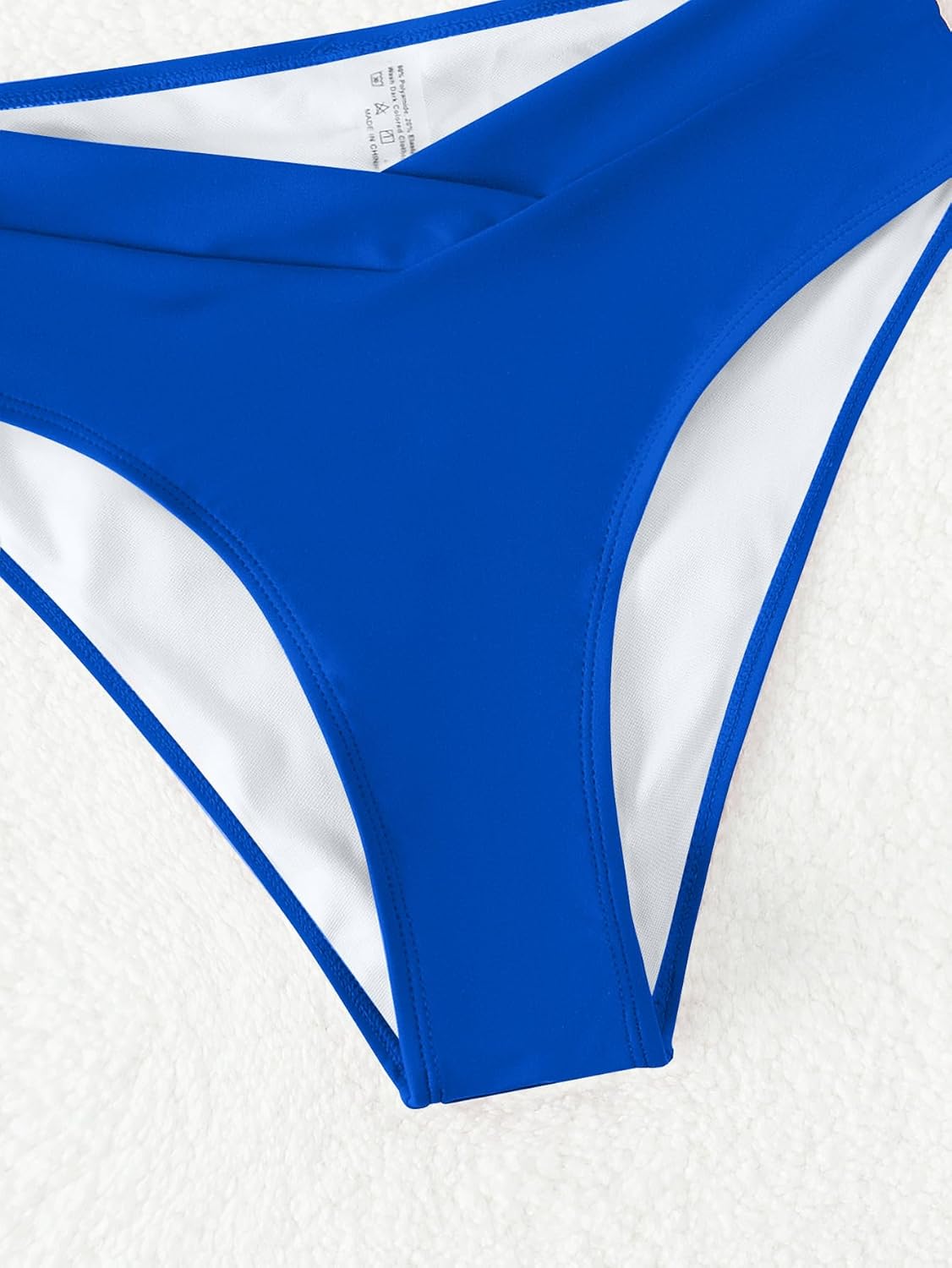 Fanuerg Women's Bikini Bottom Cross V Cut Front Swimsuit Full Coverage Bathing Suit Bottoms - Image 6