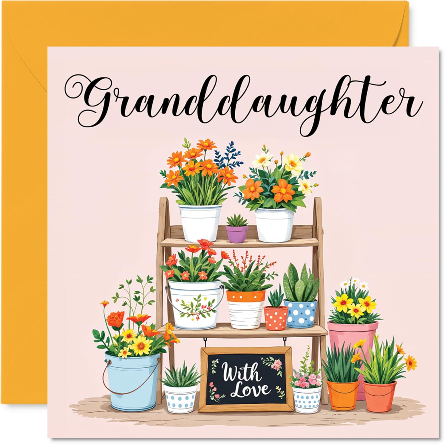 Granddaughter Birthday Card, Flowers With Love