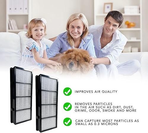 Miniatura 7 de MaximalPower - Paquete de 2 filtros de repuesto tipo C compatibles con purificadores de aire Honeywell Clean HRF-C2 16200 HHT-001 HHT-080 HHT-081