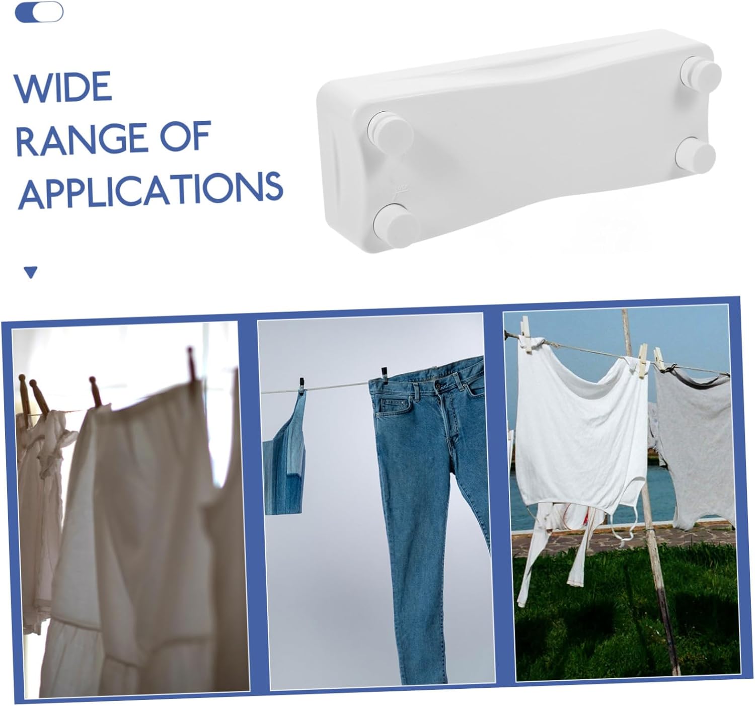 Unomor Retractable Clothesline Heavy Duty Steel Wire for Outdoor and Indoor Use Windproof Drying for Efficient Laundry Drying