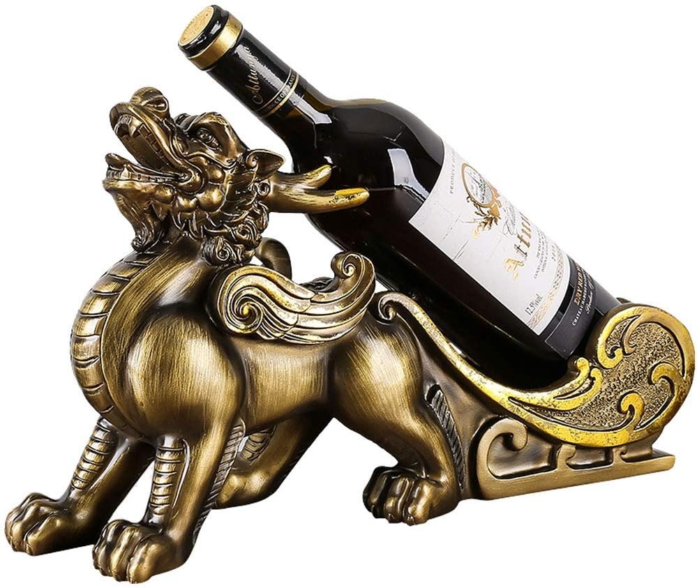 Brave Troops Wine Rack Crafts Decoration Wine Bottle Holder Tabletop Resin Wine Shelf Freestanding Wine Display Stand for Home Wine Racks Free Standing (Color : Blue)