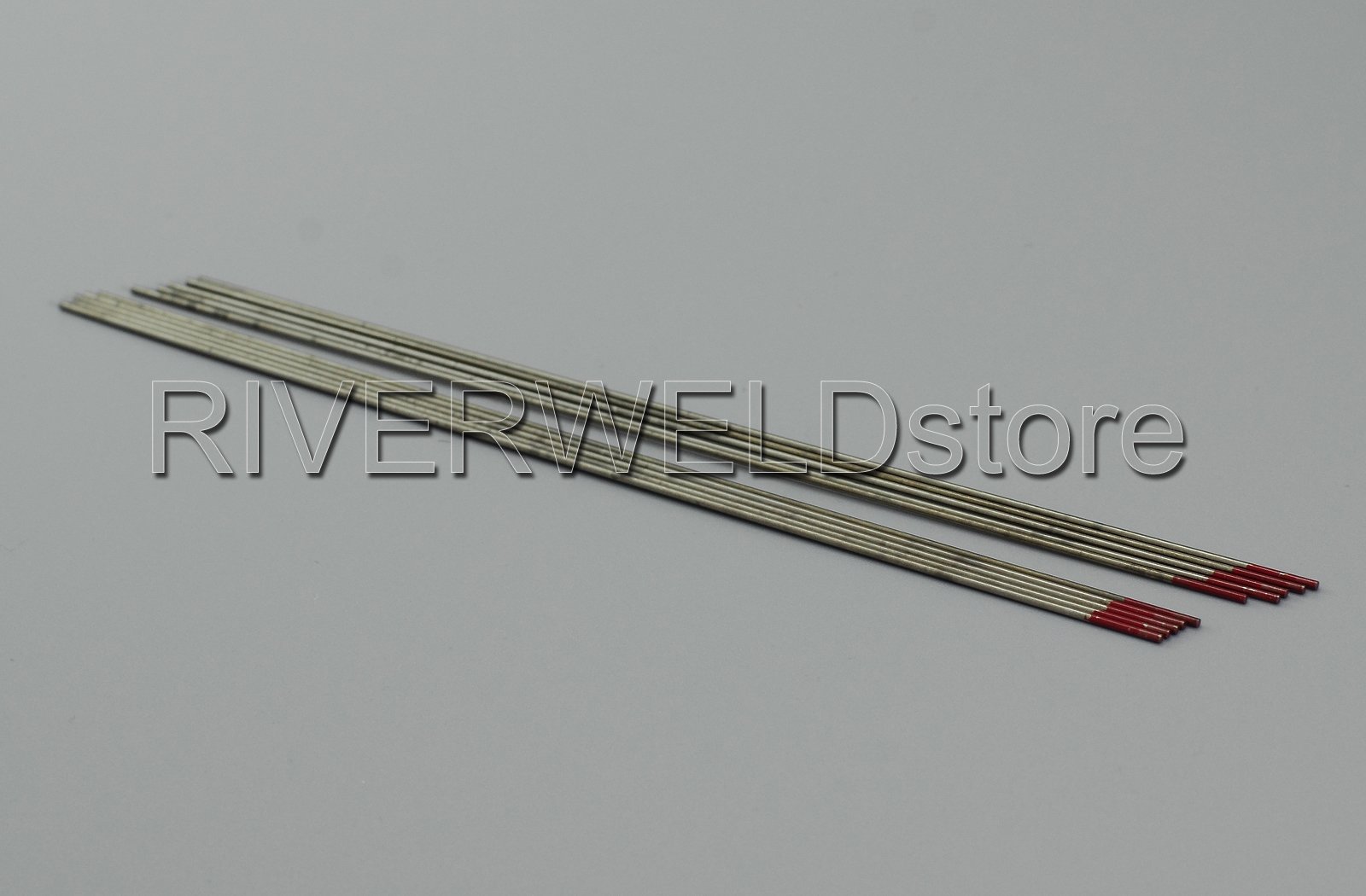 RIVERWELD Electrodo de tungsteno para soldadura TIG rojo WT20 toriado al 2 por ciento, 1,0 mm x 150 mm, paquete de 10