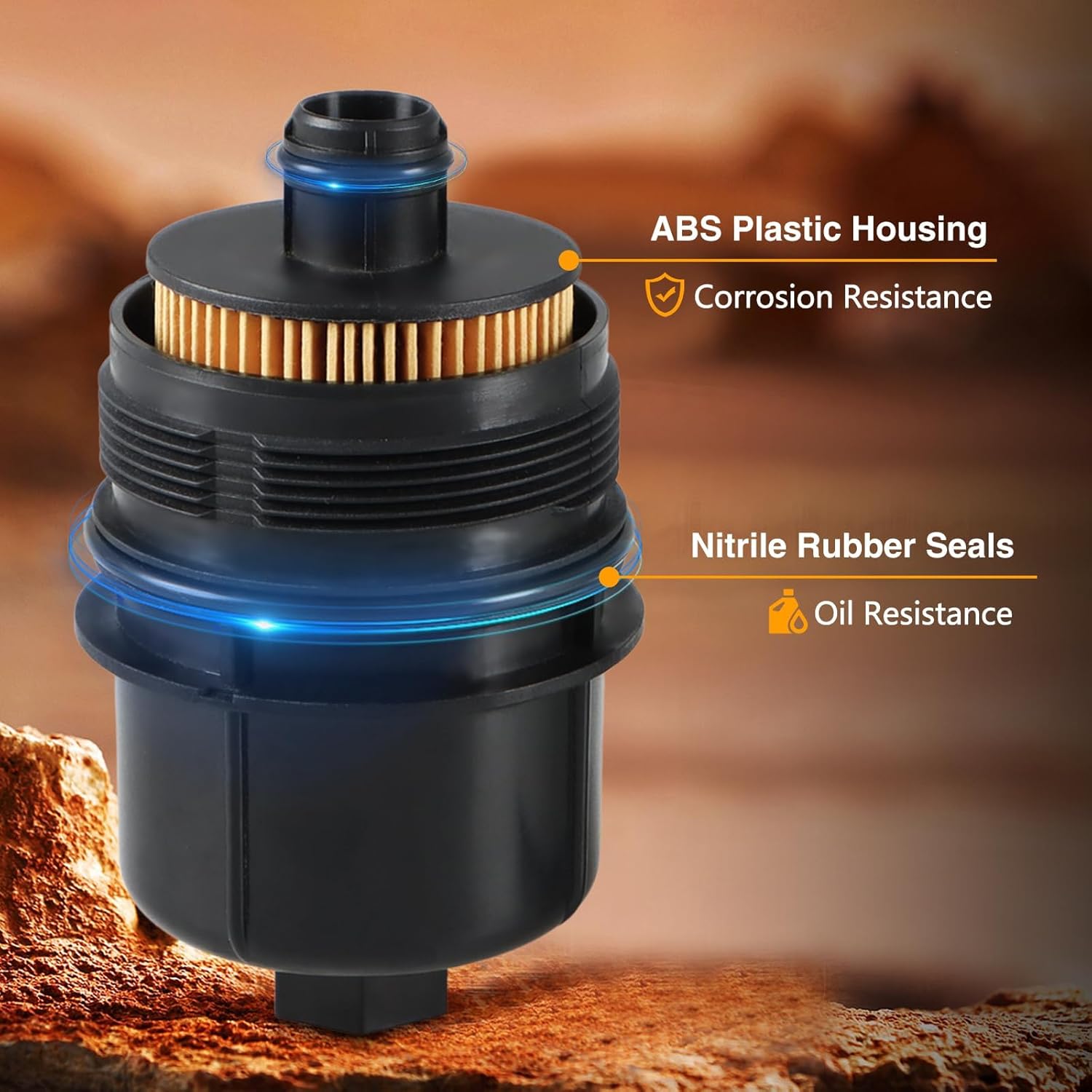 Engine Oil Filter and Fuel Filter Compatible with Jeep Gladiator Wrangler Ram 1500, Diesel Filter Set for 3.0L V6 EcoDiesel, Oil and Fuel Water Separator Filter Replace# 68507598AA 68436631AA