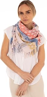 Sudra Jewish Scarf, Multi Color Pink Scarf with Fringes for Men & Women Premium Fabric, Versatile as Neck or Head Scarf