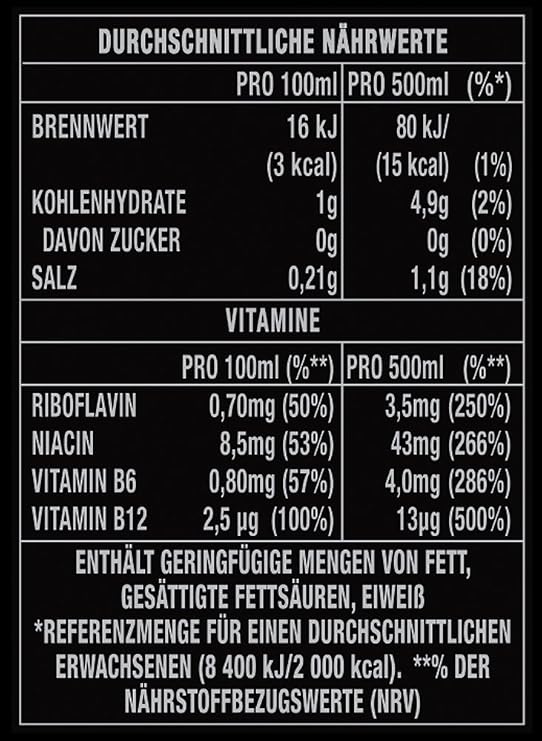 Monster Energy Absolutely Zero Energy Drink with Classic Monster Flavour but Zero Sugar & Zero Calories, Energy Drink Palette, Disposable Tin (24 x 500 ml)
