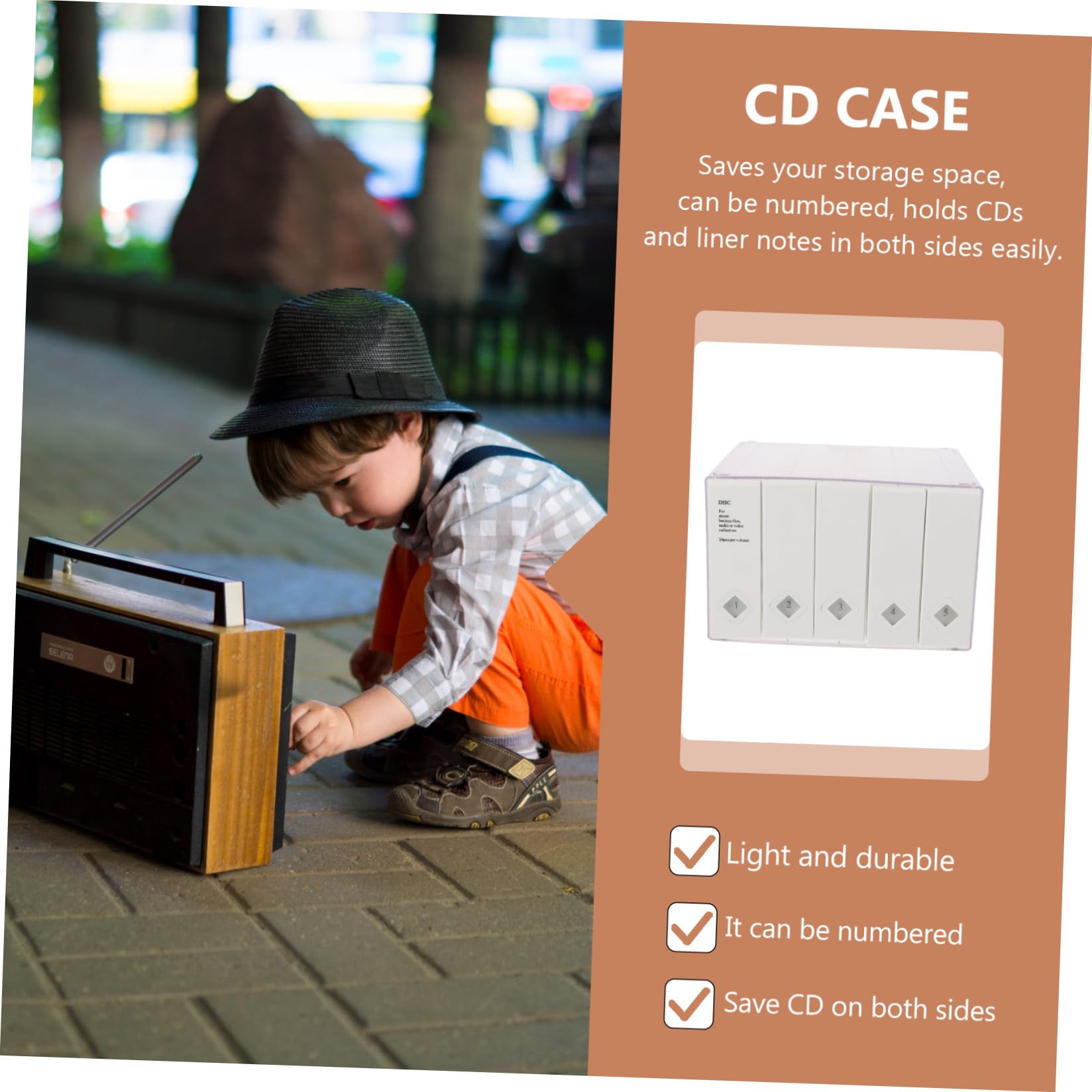 Custodia Porta CD Grande Capacità in Plastico Bianco | 120 Pezzi, Tessuto Non Tessuto, Formato Portatile, Protegge i Dischi e Ottimizza lo Spazio