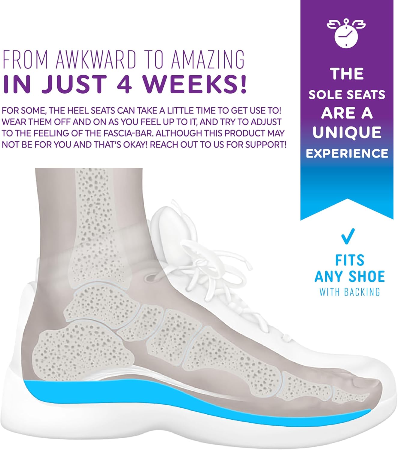 Heel That Pain® High Arch Sole Seats® Insoles for Plantar Fasciitis, Heel Spurs and Heel Pain with Fascia-Bar® Technology, Orthotic Inserts - Large (Women's 9-10.5, Men's 7.5-10)