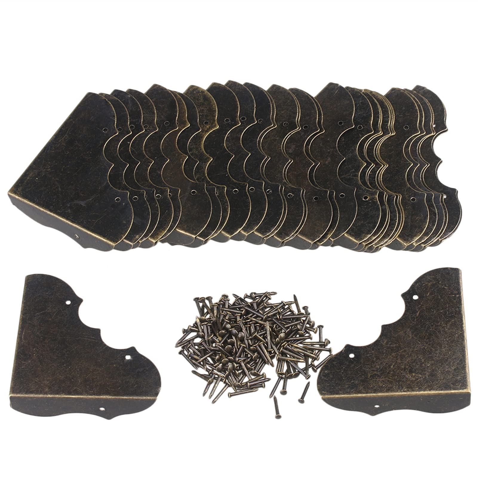 Lote 10 Protector Esquina Bronce Antiguo, Pies 53mm