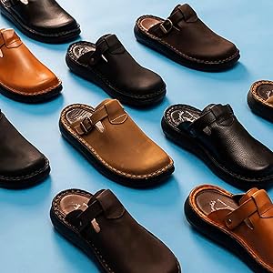 Amazon.com | Sawyer - Leather Clog-Toe Sandal - Mens Sandals | Shoes