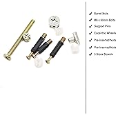 Vista 2 de binifiMux Juego de 90 tornillos para cuna, tornillos de conexión para muebles, tuercas surtidas, tornillos hexagonales, ajuste de leva, clavija