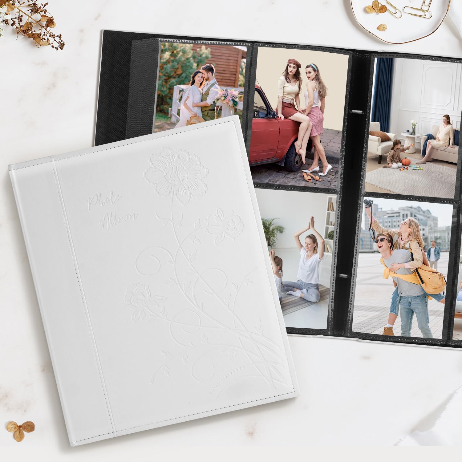 Album Paysage Mariage Album Photo Géant Miaikoe Pour 1000 Photos 10x15 Cm - Cuir Véritable - Organisation Horizontale/verticale Rangement Photos 10x15