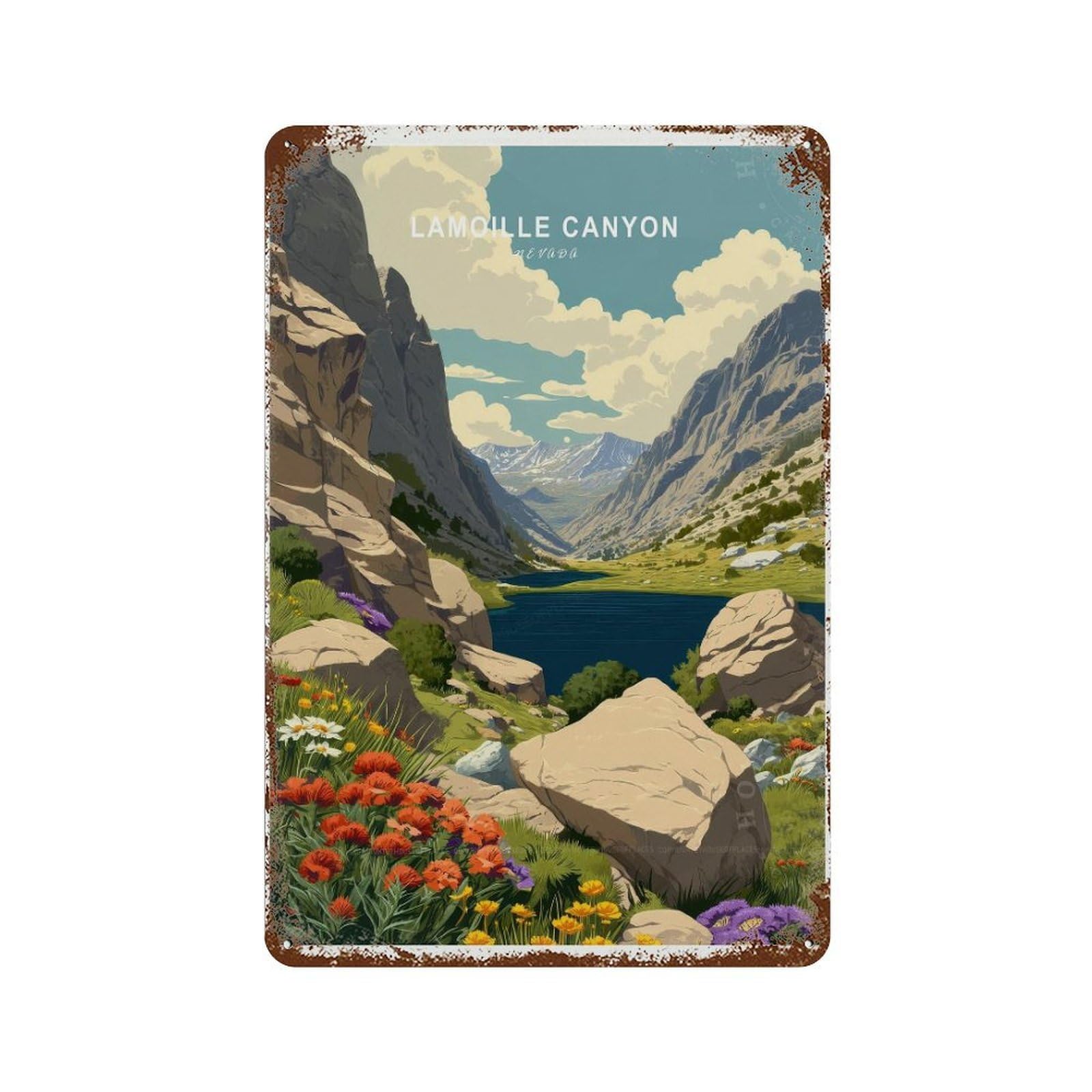 xiaoxiaoshen Lamoille Canyon Travel Nevada Birthday Gifts Wall Decor Art Metal Tin Poster Modern Home Decor Art Home Bar Shop Decorations Vintage Sign 30x20cm