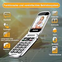 TOKVIA Összecsukható Időseknek Mobil 2.4" Kijelző SOS Gomb Szerződés Nélkül 2