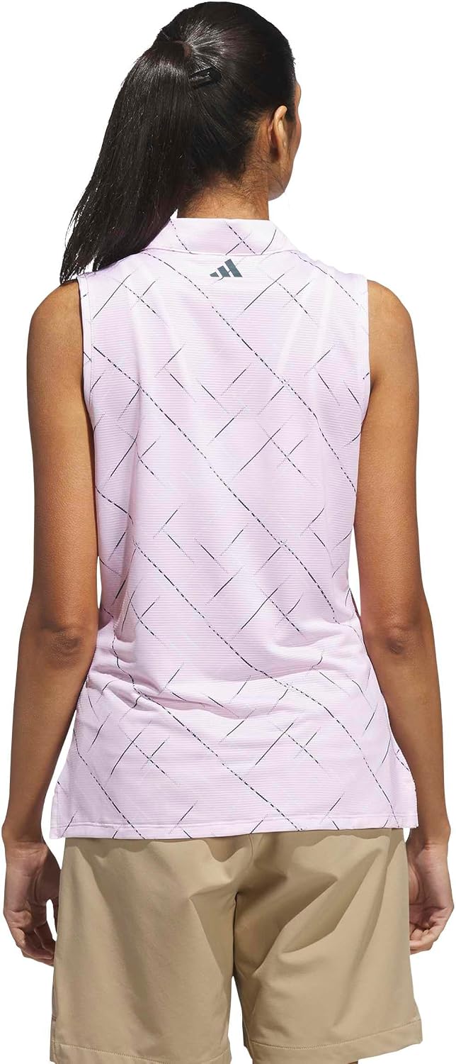 adidas Women's Ultimate365 Printed Sleeveless Polo Shirt