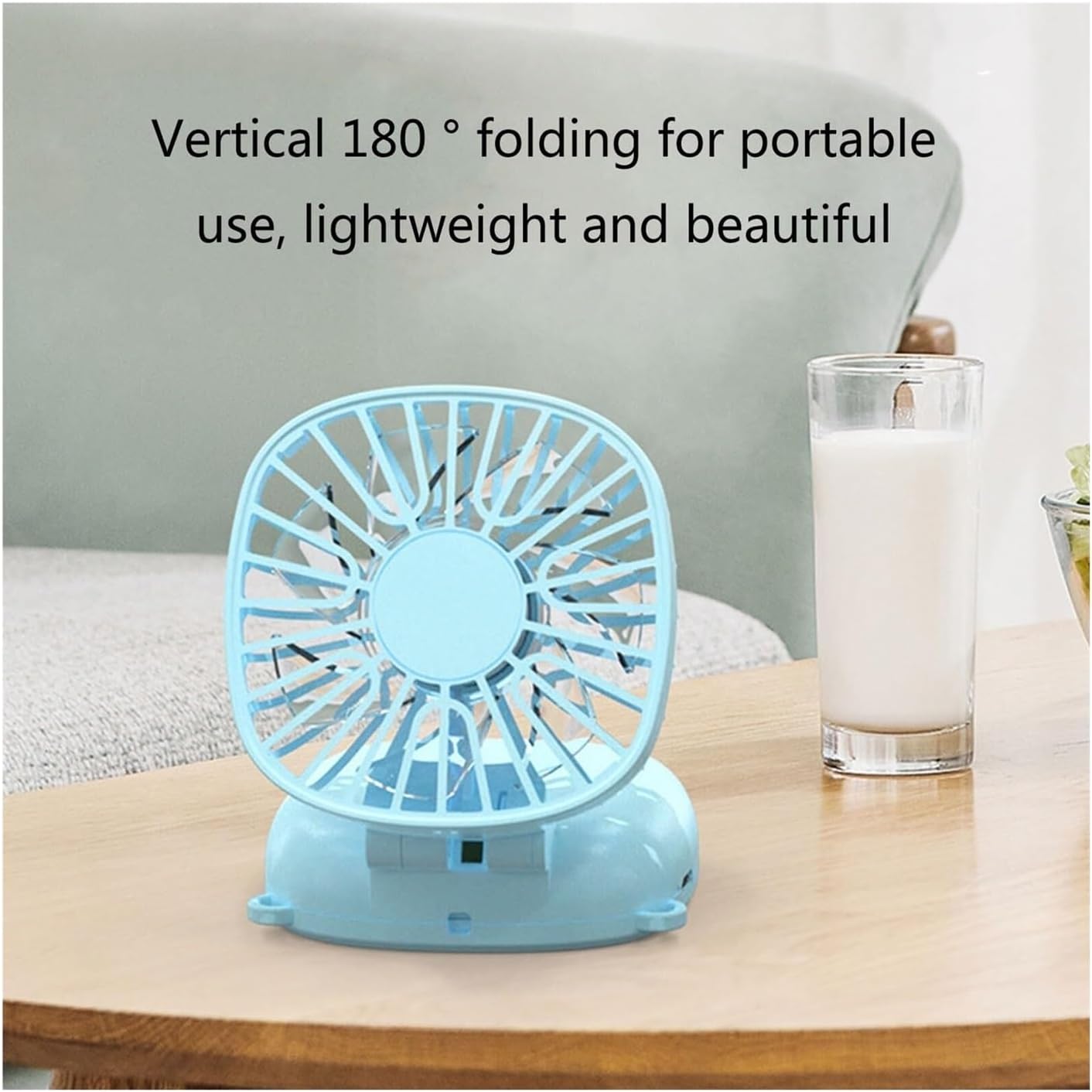 Foldable USB Portable Fan with Hanging Neck Design for Personal Cooling Applicable to Dormitory Sports Outdoor Use(Pink F2)