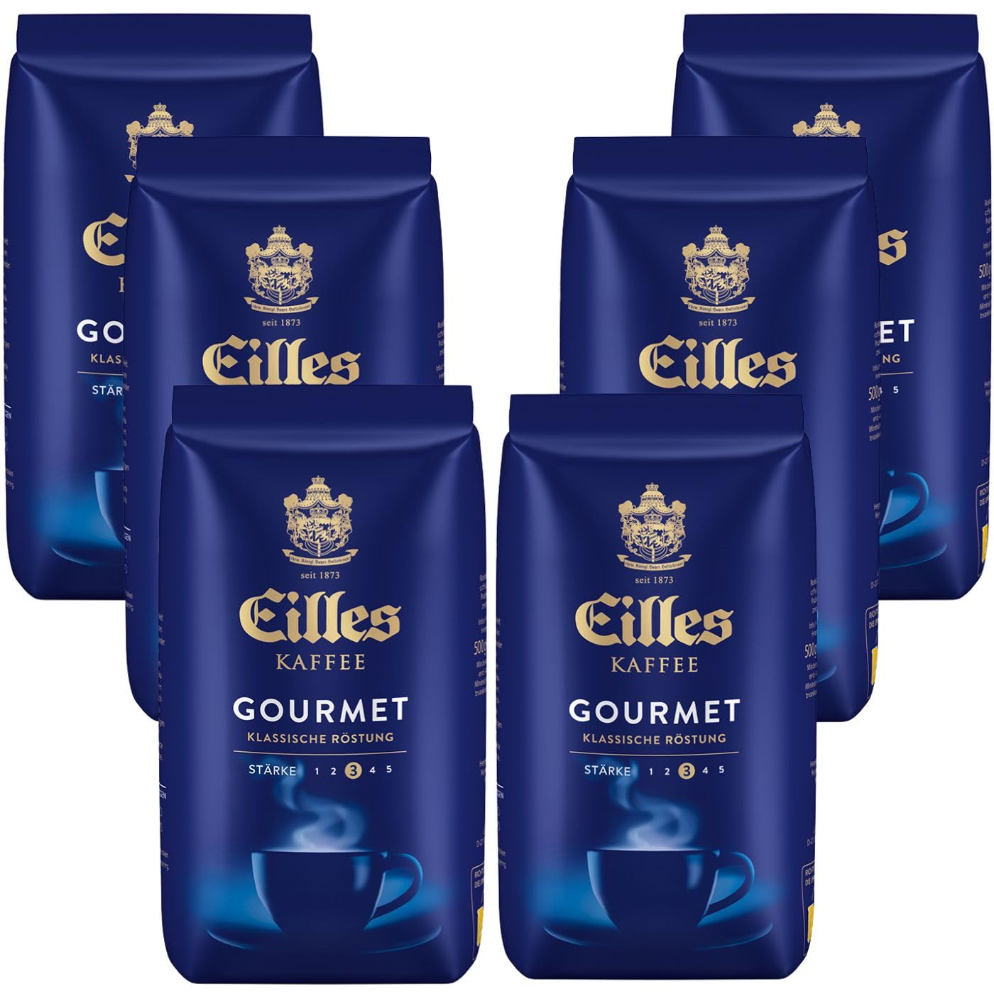 Eilles Gourmet Café, 500g ganze Bohne 6er Pack