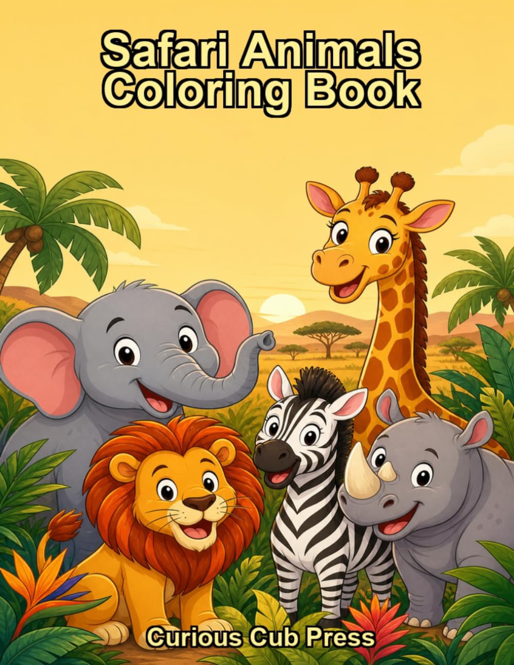 Safari Animals Coloring Book: Explore and Color 20 Amazing Animals on the Safari (Curious Cub Press Coloring Books)