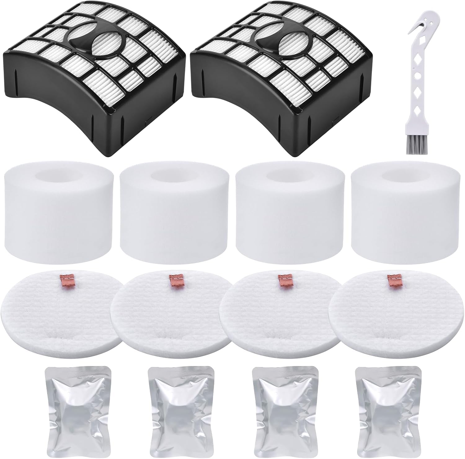 ZD550 ZD552 Filter replacement Compatible with Shark Lift-Away with | PowerFins HairPro ZD550 ZD552 Upright Vacuum, 2 Filters, 4 Foam Filters, 4 Odor neutralizer 1 Cleaning Brush