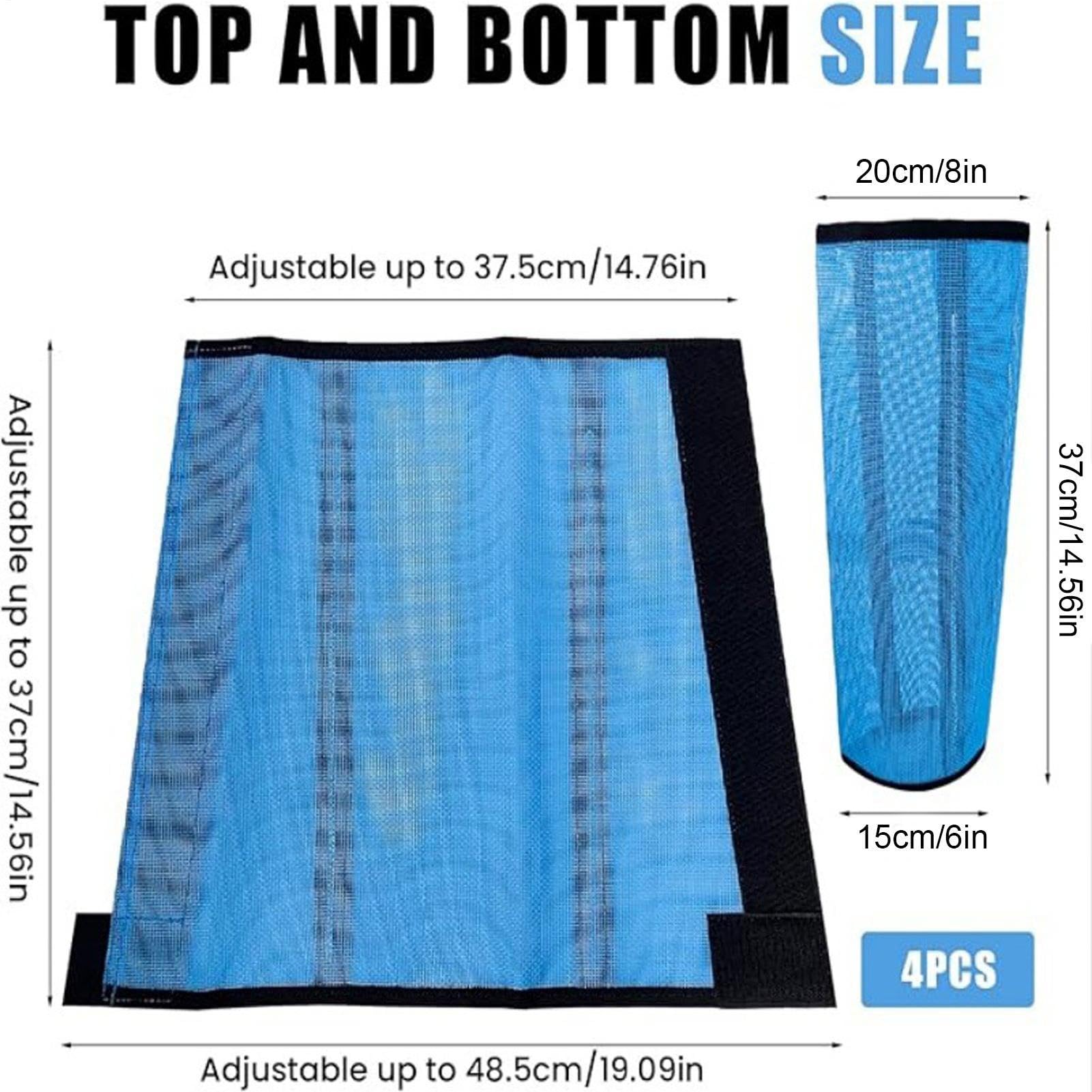 Botas contra moscas para caballos - Leggins de malla fina transpirable de 400 g | Protectores de malla ajustables y transpirables, 4 piezas, para pastos, carreras al aire libre, entrenamiento, competi